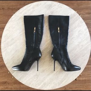 Burberry Black Leather Boots Sz 10
